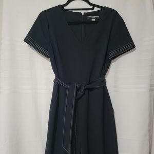 Karl Lagerfeld Wide Leg Jumpsuit Blue Sz: 8